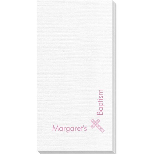 Corner Text with Inspirational Cross Deville Guest Towels